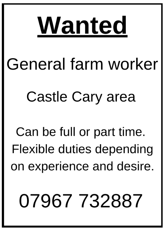 Farm Worker required in Castle Cary