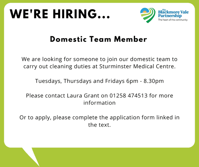 Domestic Team Member Blackmore Vale Partnership