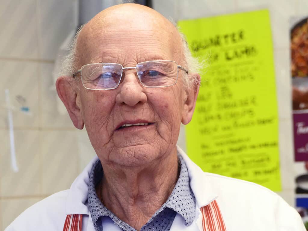 Ross Huey Master butcher at dorset Farm butchers