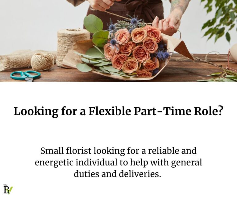 Looking for a Flexible Part-Time Role? | Small Florist